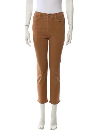 Pre-owned Frame Straight Leg Pants In Brown