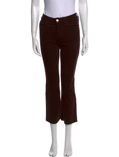 Pre-owned Frame Straight Leg Pants In Brown