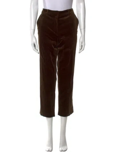 Pre-owned Frame Straight Leg Pants In Brown