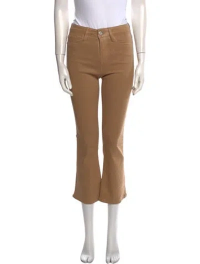 Pre-owned Frame Straight Leg Pants In Brown