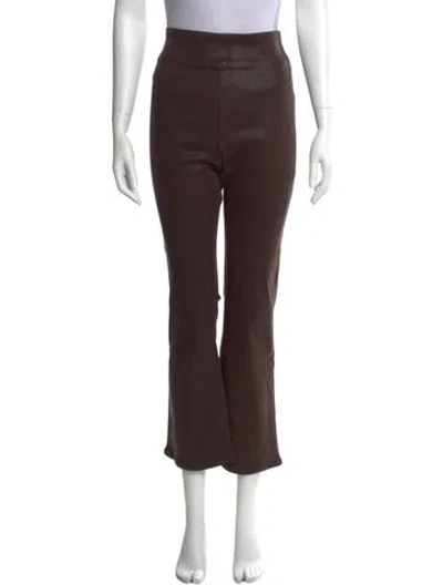 Pre-owned Frame Straight Leg Pants In Brown