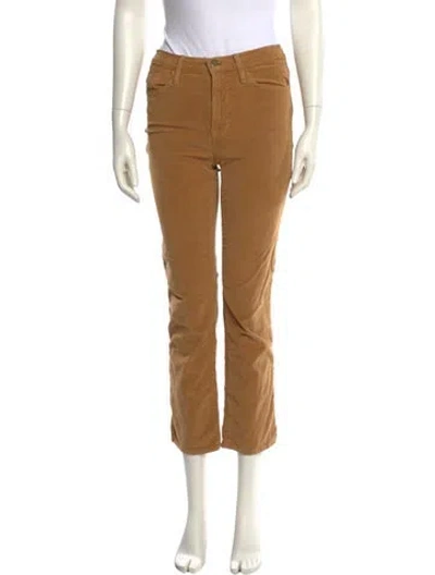 Pre-owned Frame Straight Leg Pants In Brown