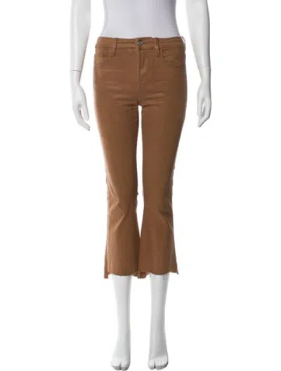 Pre-owned Frame Straight Leg Pants In Brown