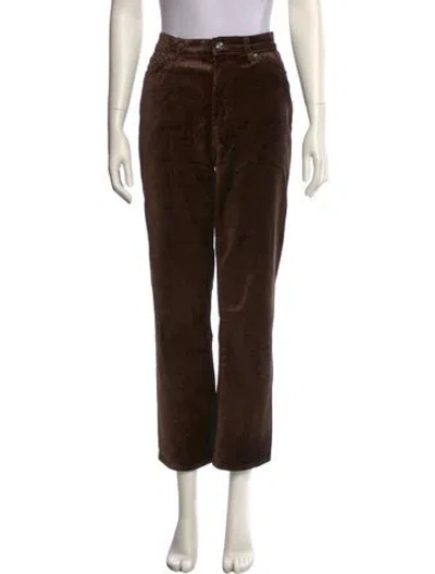 Pre-owned Frame Straight Leg Pants In Brown