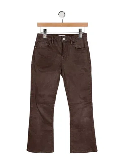 Pre-owned Frame Straight Leg Pants In Brown