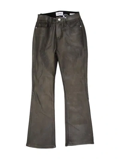 Pre-owned Frame Straight Leg Pants In Brown