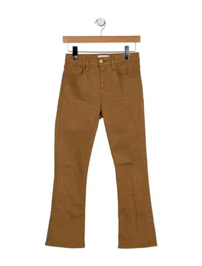 Pre-owned Frame Straight Leg Pants In Brown