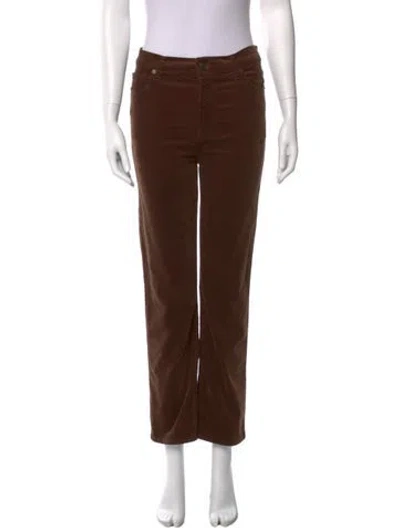 Pre-owned Frame Straight Leg Pants In Brown