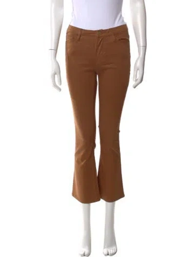 Pre-owned Frame Straight Leg Pants In Brown