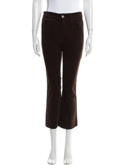 Pre-owned Frame Straight Leg Pants In Brown