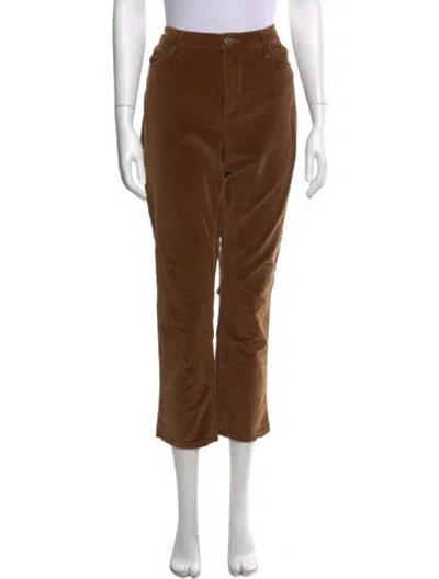 Pre-owned Frame Straight Leg Pants In Brown