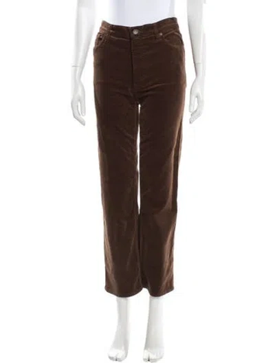 Pre-owned Frame Straight Leg Pants In Brown