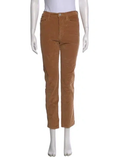 Pre-owned Frame Straight Leg Pants In Brown