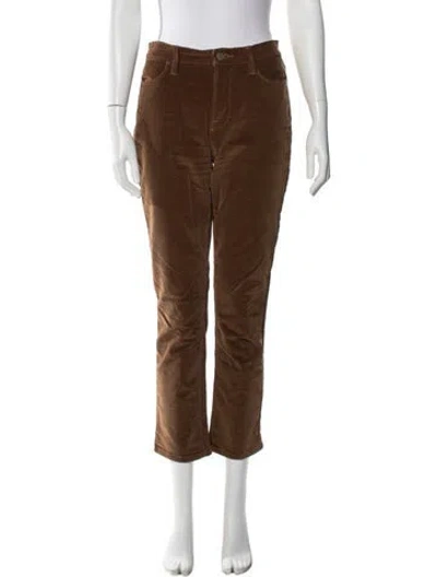 Pre-owned Frame Straight Leg Pants In Brown