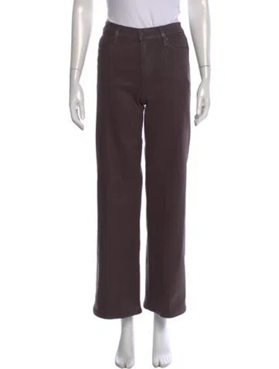 Pre-owned Frame Straight Leg Pants In Brown