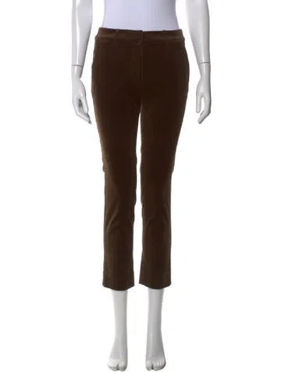 Pre-owned Frame Straight Leg Pants In Brown