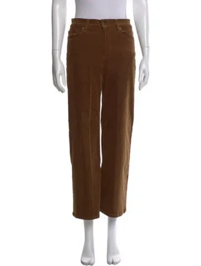 Pre-owned Frame Straight Leg Pants In Brown