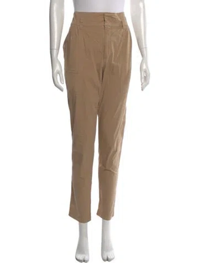 Pre-owned Frame Straight Leg Pants In Brown