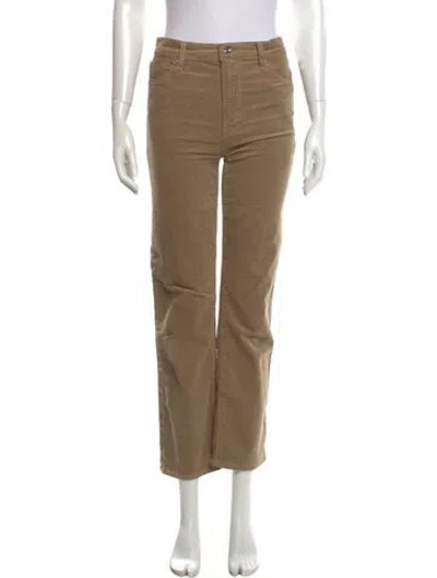 Pre-owned Frame Straight Leg Pants In Brown