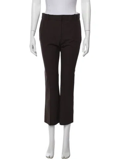 Pre-owned Frame Straight Leg Pants In Brown