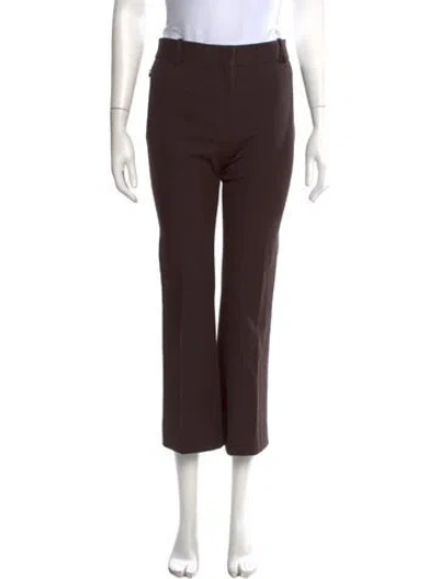 Pre-owned Frame Straight Leg Pants In Brown
