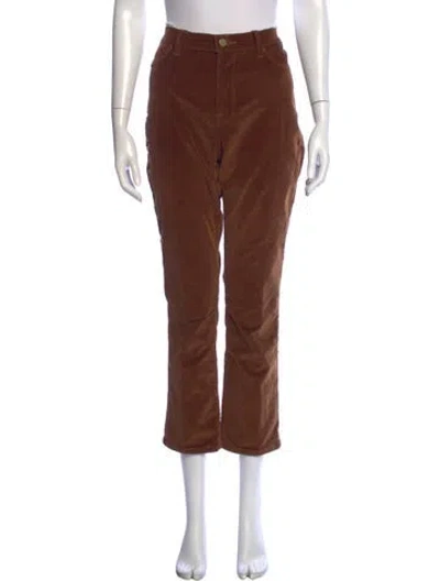 Pre-owned Frame Straight Leg Pants In Brown