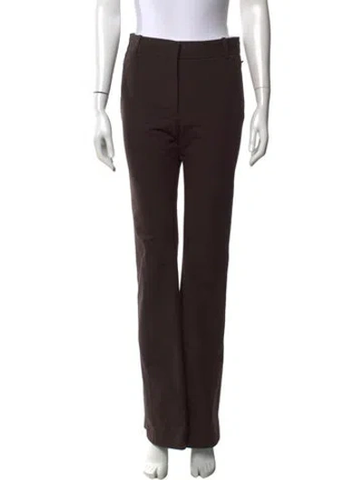 Pre-owned Frame Straight Leg Pants In Brown