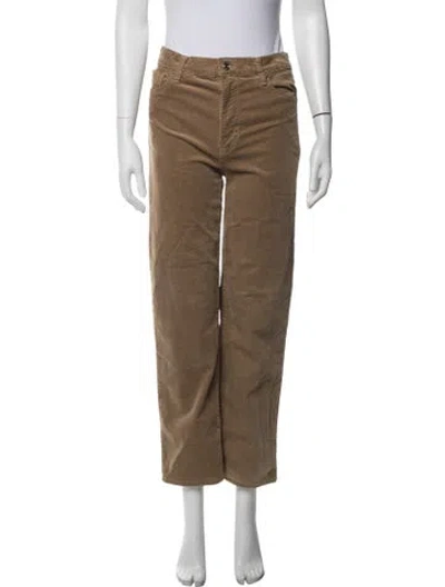 Pre-owned Frame Straight Leg Pants In Brown