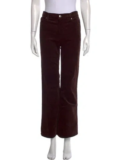 Pre-owned Frame Straight Leg Pants In Brown