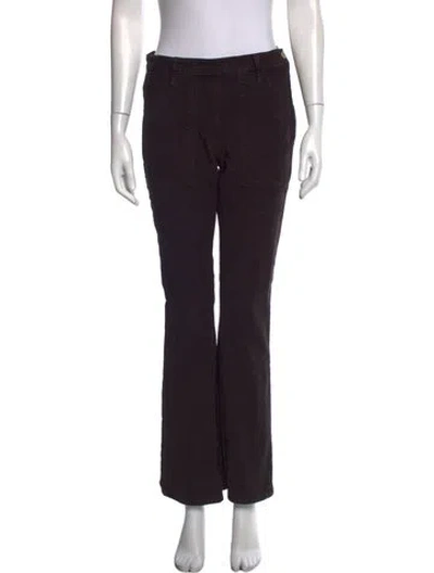 Pre-owned Frame Straight Leg Pants In Brown