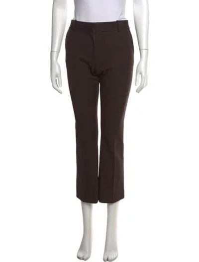 Pre-owned Frame Straight Leg Pants In Brown