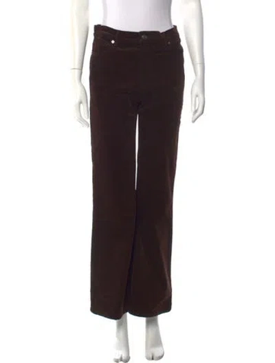 Pre-owned Frame Straight Leg Pants In Brown
