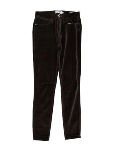 Pre-owned Frame Straight Leg Pants In Brown