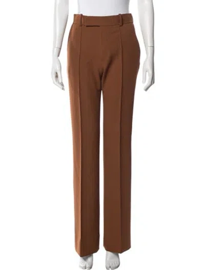 Pre-owned Frame Straight Leg Pants In Brown