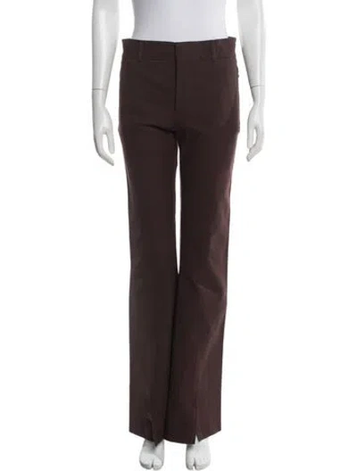Pre-owned Frame Straight Leg Pants In Brown