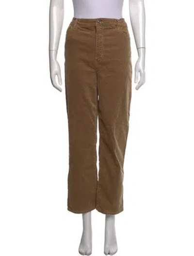 Pre-owned Frame Straight Leg Pants In Brown