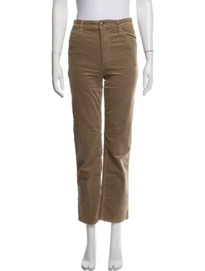 Pre-owned Frame Straight Leg Pants In Brown