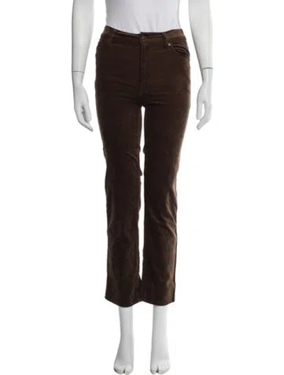 Pre-owned Frame Straight Leg Pants In Brown