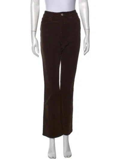 Pre-owned Frame Straight Leg Pants In Brown