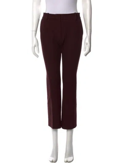 Pre-owned Frame Straight Leg Pants In Burgundy