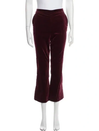 Pre-owned Frame Straight Leg Pants In Burgundy