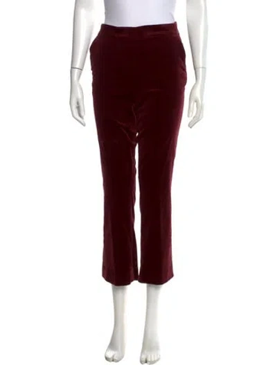 Pre-owned Frame Straight Leg Pants In Burgundy