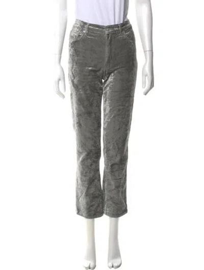 Pre-owned Frame Straight Leg Pants In Gray