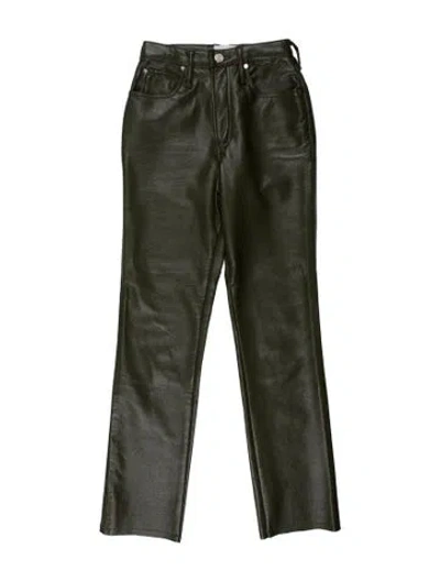 Pre-owned Frame Straight Leg Pants In Gray