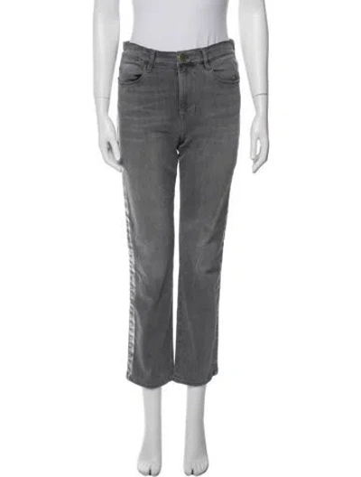 Pre-owned Frame Straight Leg Pants In Gray