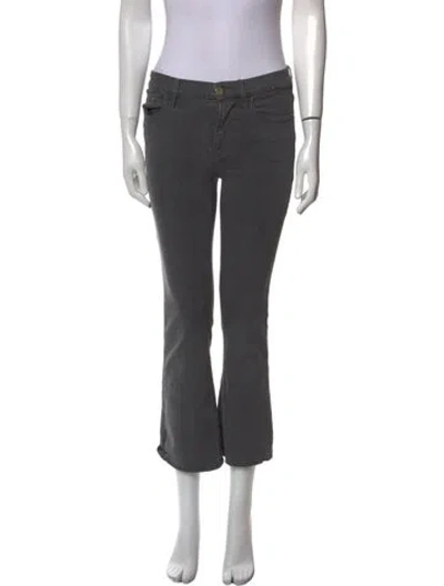 Pre-owned Frame Straight Leg Pants In Gray