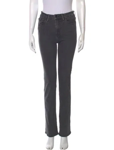 Pre-owned Frame Straight Leg Pants In Gray