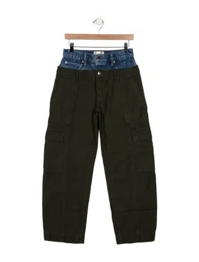 Pre-owned Frame Straight Leg Pants In Gray