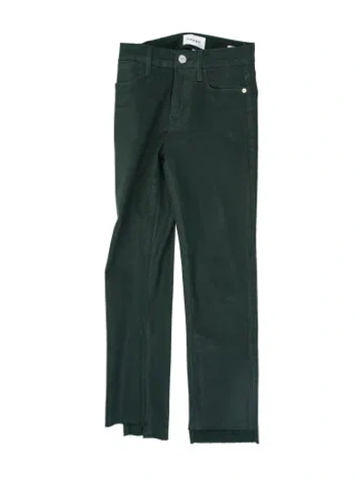 Pre-owned Frame Straight Leg Pants In Green