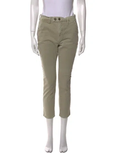 Pre-owned Frame Straight Leg Pants In Green